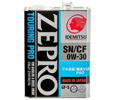 Моторное масло синтетическое Idemitsu Zepro Touring Pro SN/GF-5 0W-30, 4л